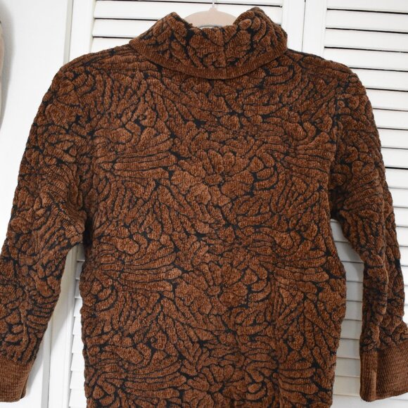 Brown Wool Blend Turtleneck Knit Sweater - Picture 6 of 6